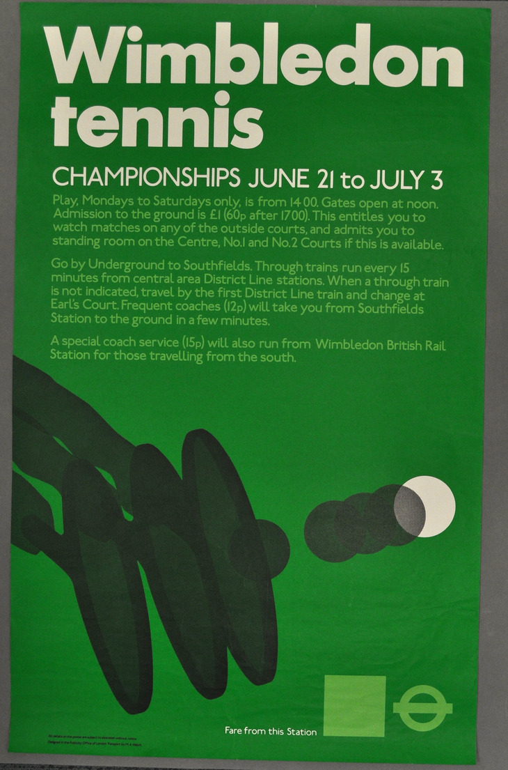 A stylised poster with multiple balls being struck by multiple racquets
