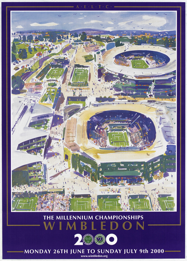 Watercolours of the Wimbledon complex from above