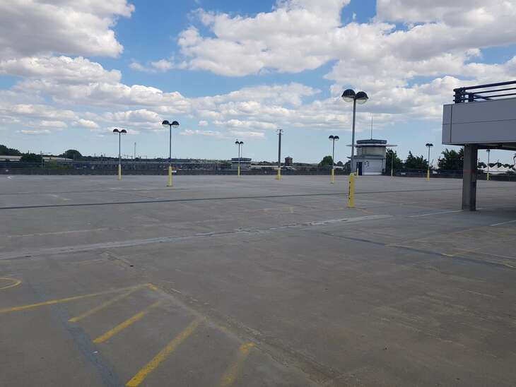 A completely empty carpark!