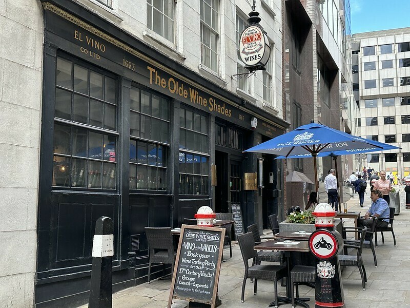 The Olde Wine Shades pub and wine bar in the city of london