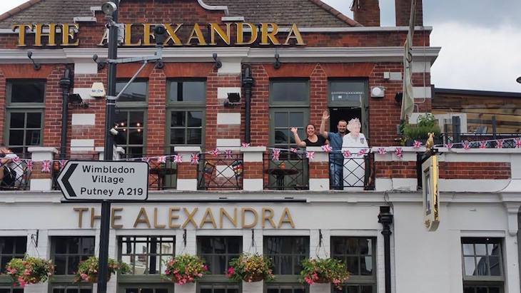 A great pub garden can be found at The Alexandra in Wimbledon