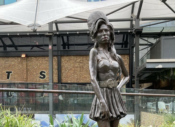 Sculpture of Amy Winehouse in Camden Town
