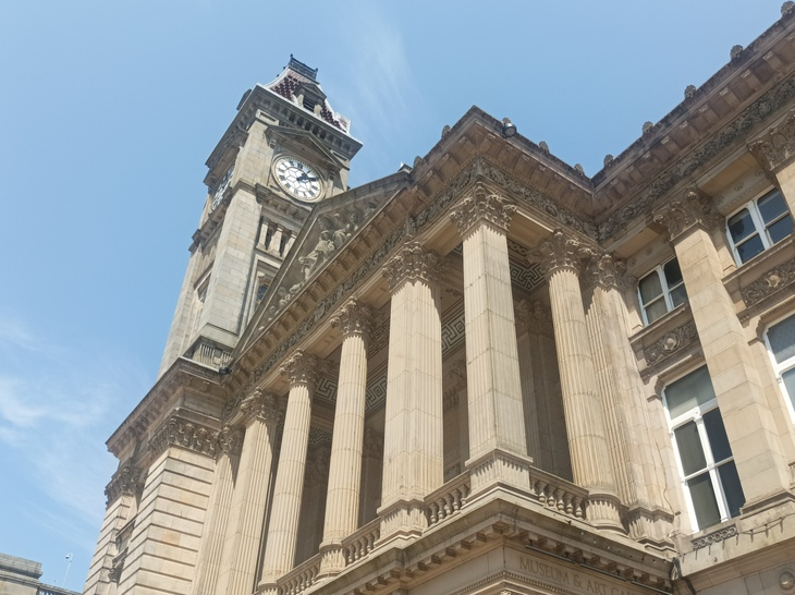 Things to do in Birmingham: A grand neoclassical building with a clocktower
