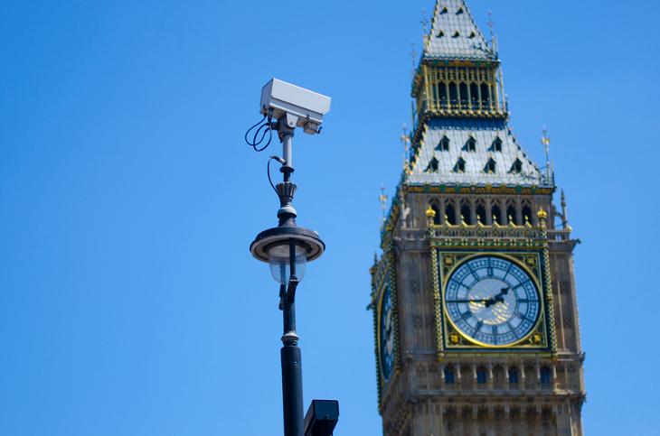 A CCTV camera next to Big Ben