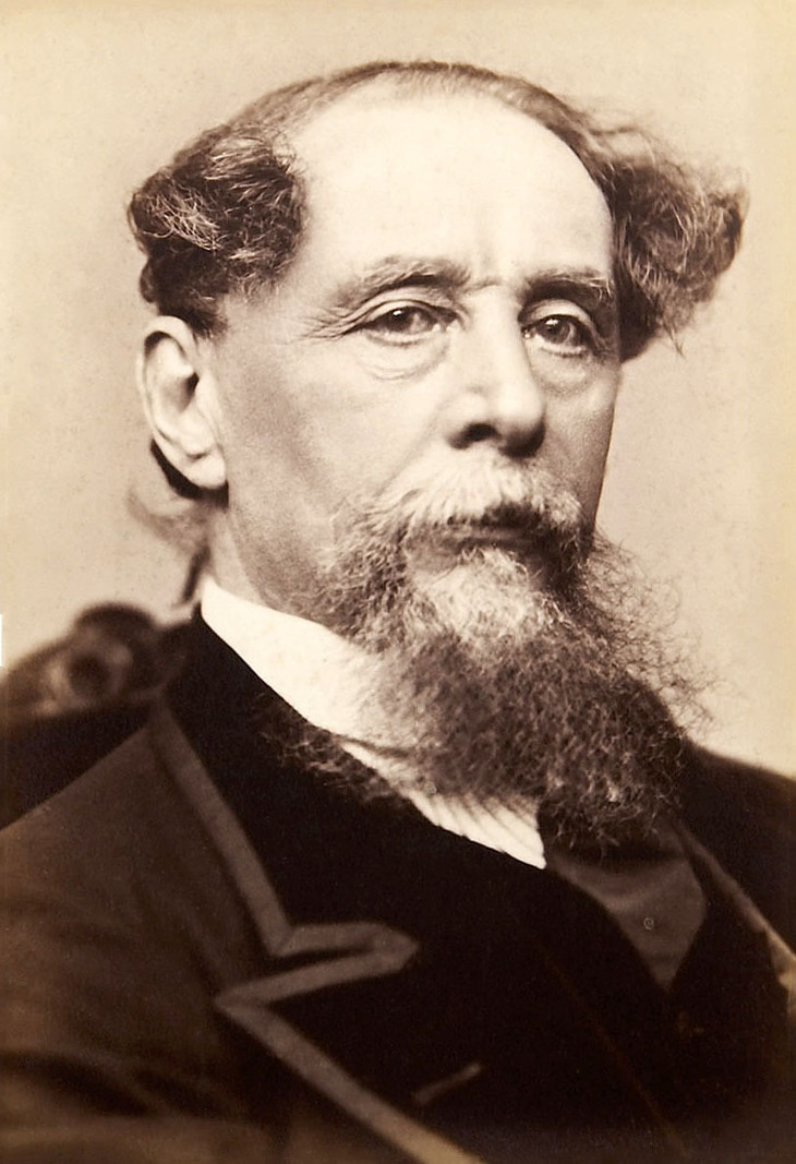 A headshot of Charles Dickens in older years