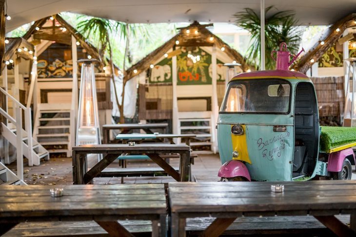 Looking for London's best beer gardens? Try the Hope & Anchor in Brixton. Here it is with a tuk tuk