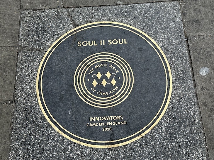 A pavement plaque to Soul II Soul