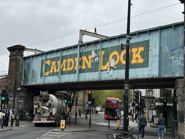 The famous Camden Lock railway bridge