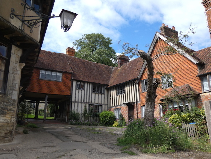 The original Leicester Square - a collection of old houses - in Penshurst Kent