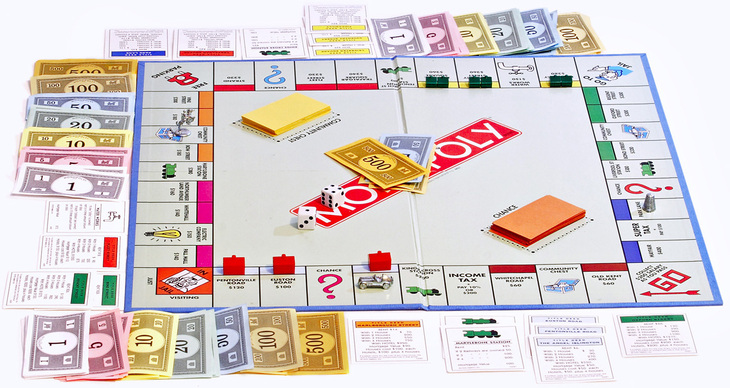 A Monopoly board
