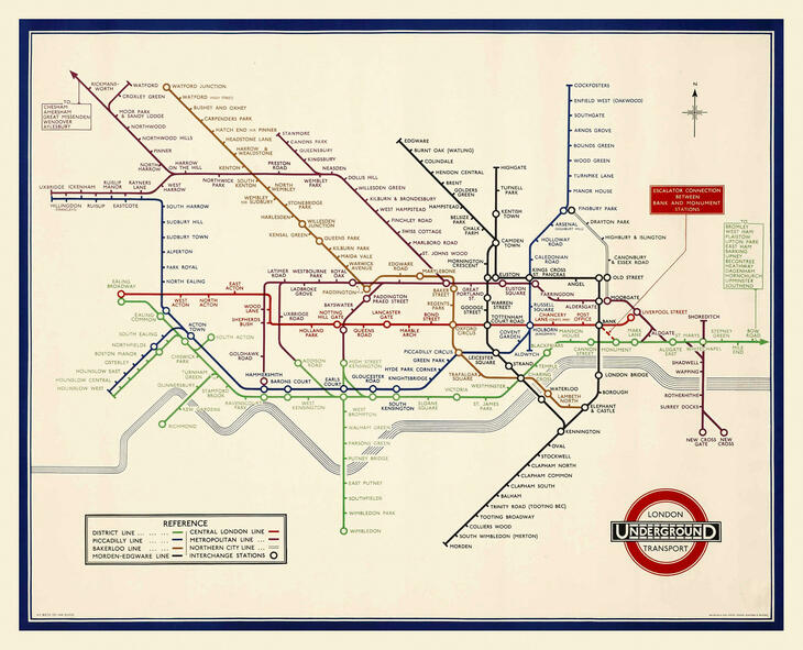 An old tube map