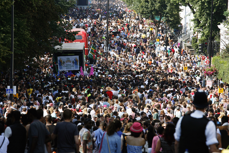 A seriously crowded street - thousands of people