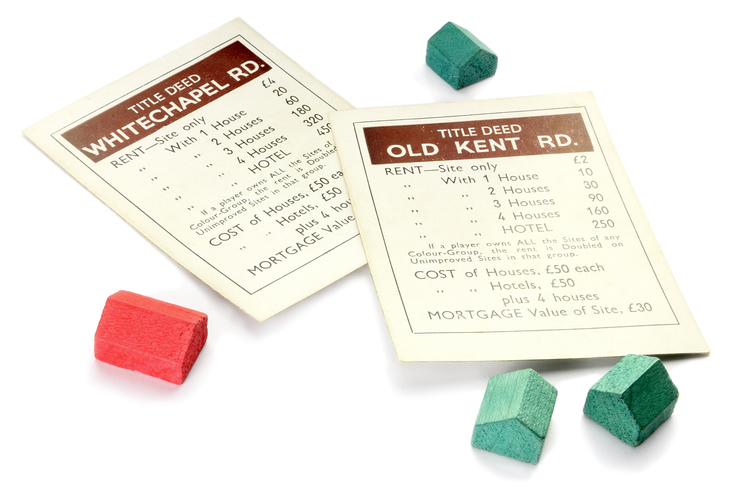 old kent road and whitechapel monopoly cards