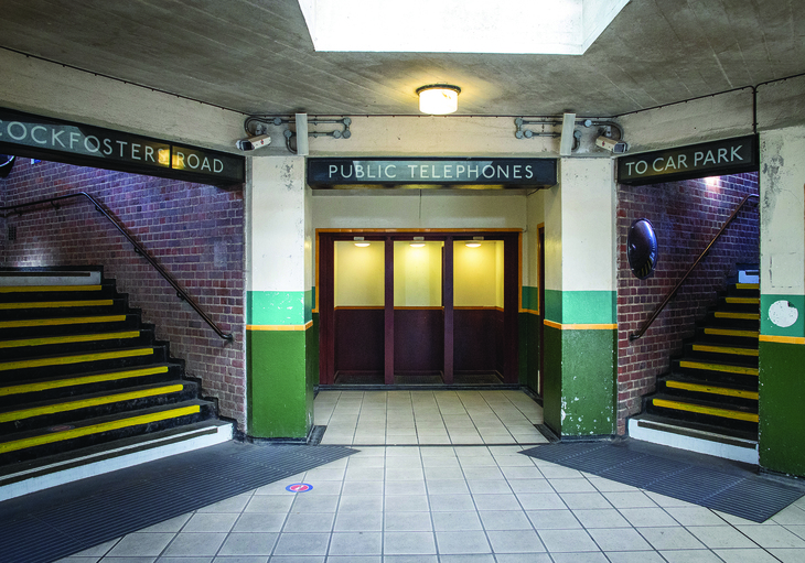 Various exits leading to Cockfosters Road, Car Park and Public Telephones