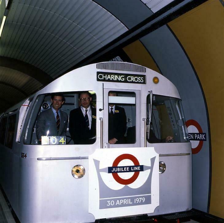 Prince Charles riding the first Jubilee train