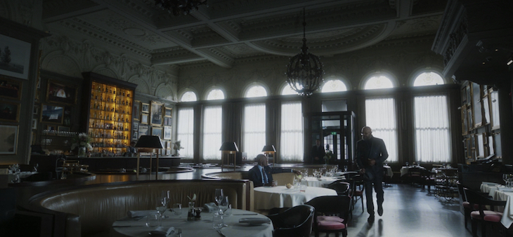 Inside the Berners Tavern where Nick Fury meets Colonel Rhodes