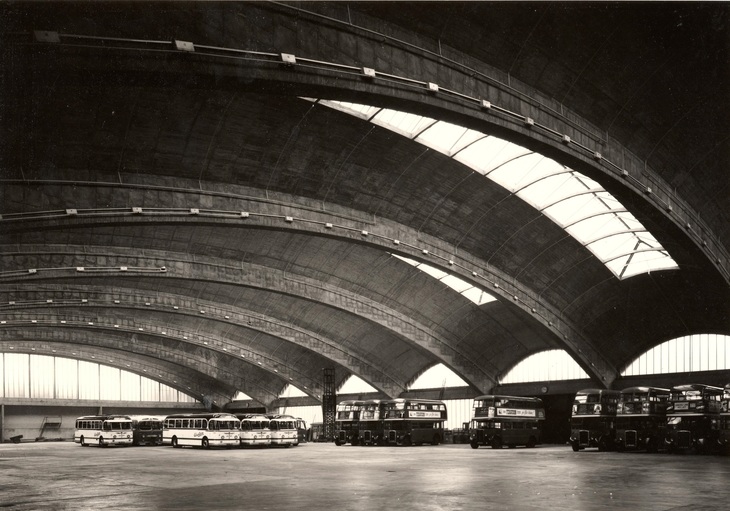 Stockwell bus garage circa 1954 