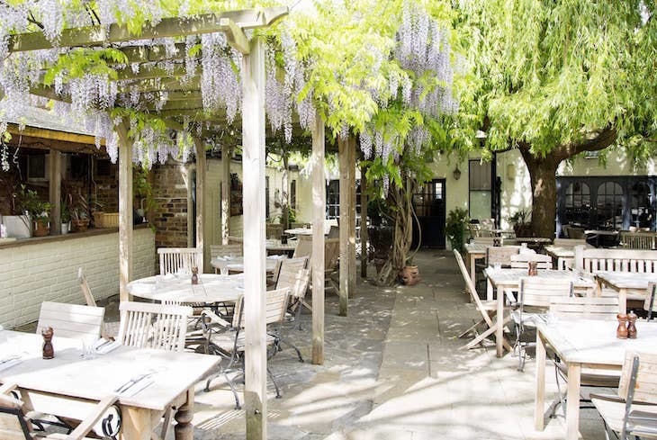 One of London's prettiest pub gardens can be found at The Albion