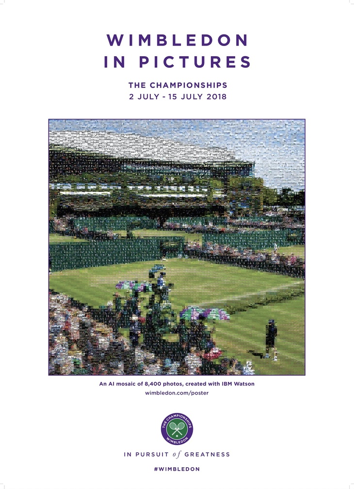 An aI generated image of Wimbledon, made up from thousands of individual photos