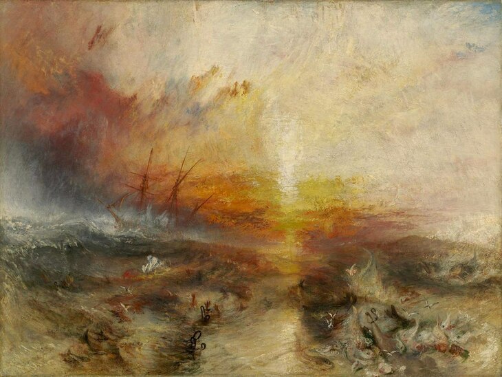  J. M. W. Turner's representation of the mass killing of enslaved people, inspired by the Zong killings