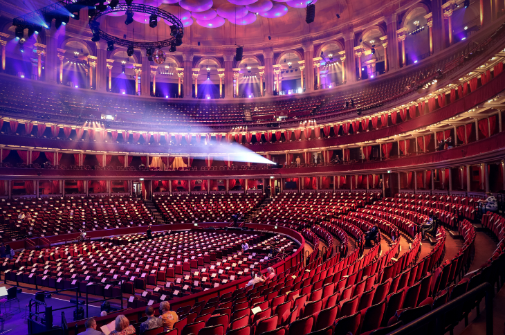 Coronation events in London: the interior of the Royal Albert Hall, which hosts two concerts on coronation weekend.